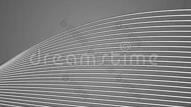 抽象背景与铬旋流线。 无缝的循环。 灰色或银色背景